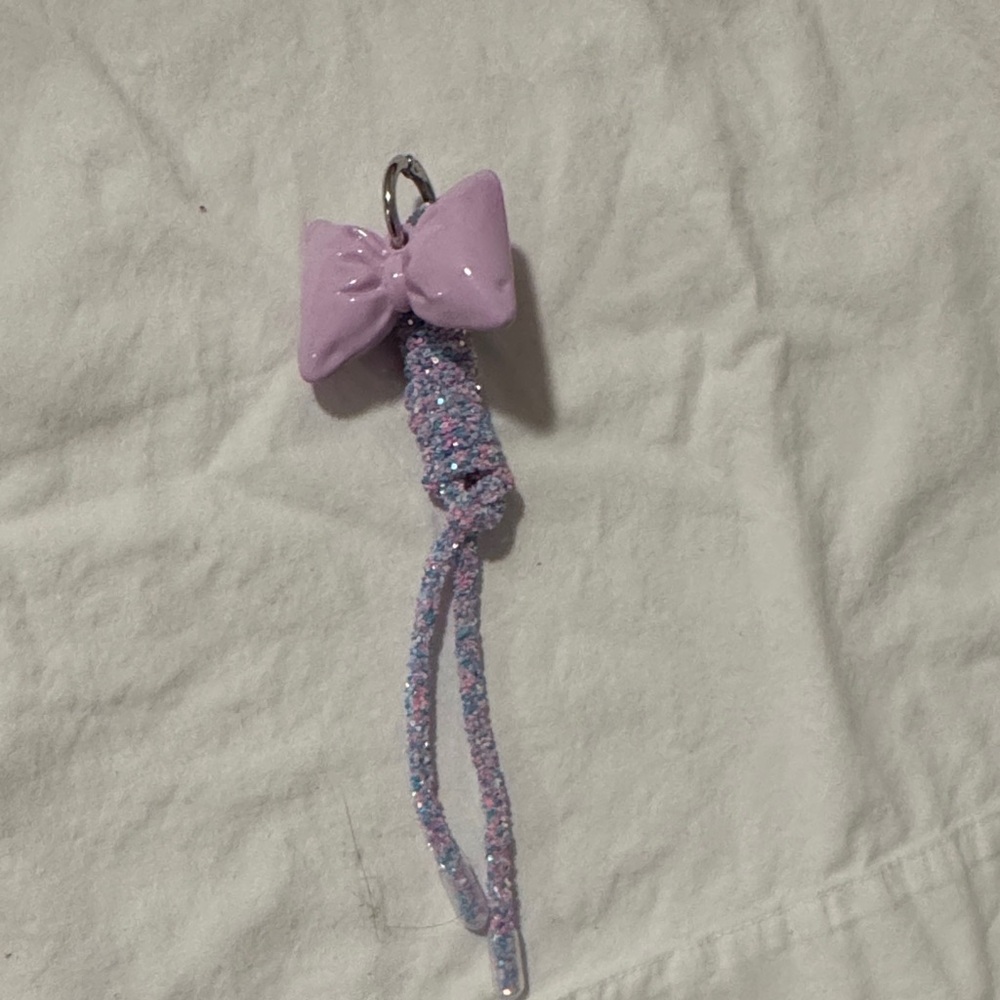 Purple Bow Kids Keychain
